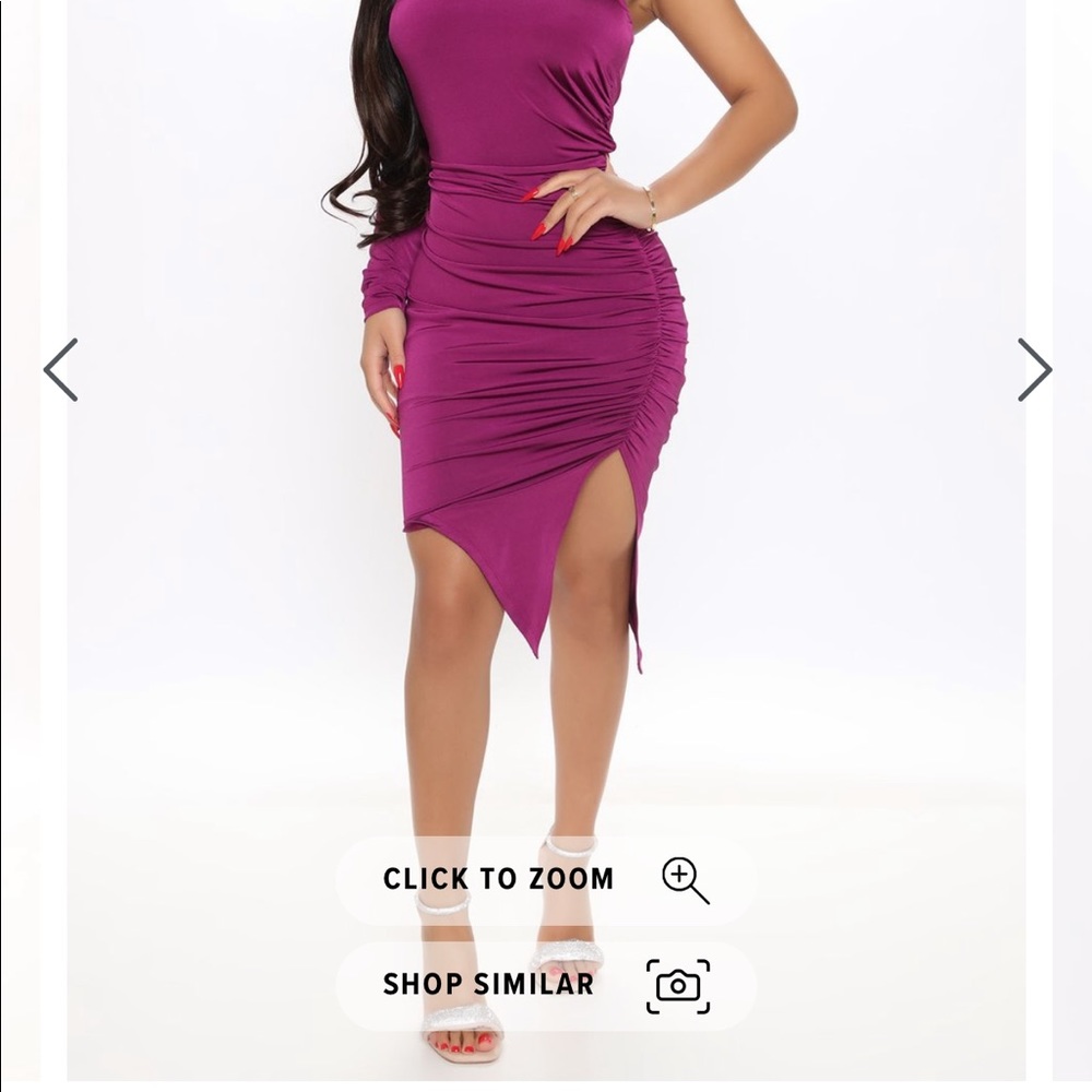 Fashion nova : Magenta silk dress